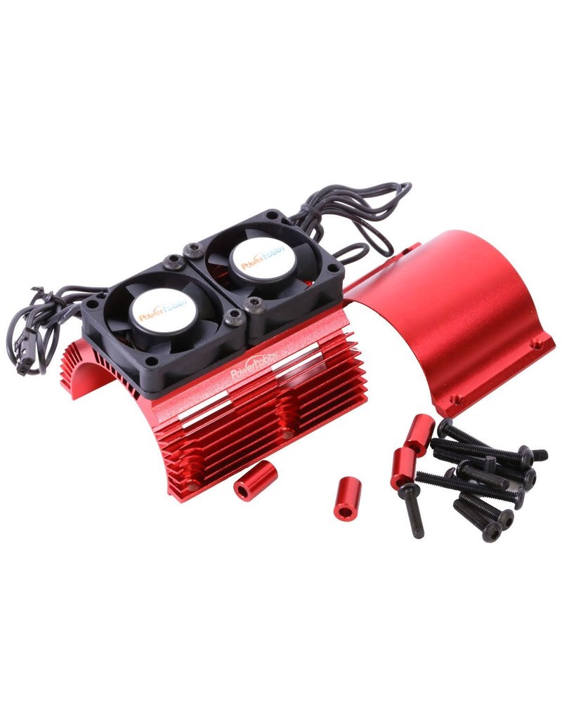 POWER HOBBIES PHBPH1289RED POWER HOBBY HEAT SINK WITH TWIN FAN