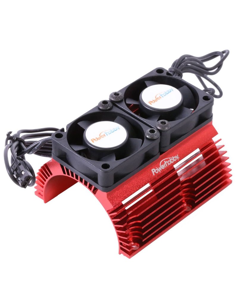 POWER HOBBY PHBPH1289RED POWER HOBBY HEAT SINK WITH TWIN FAN