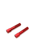 STRC SPTST1914R ALUMINUM FRONT BODY POSTS FOR TRAXXAS SLASH, RUSTER 2WD: RED (2)