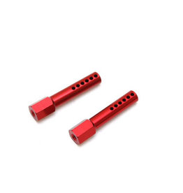 STRC SPTST1914R ALUMINUM FRONT BODY POSTS FOR TRAXXAS SLASH, RUSTER 2WD: RED (2)