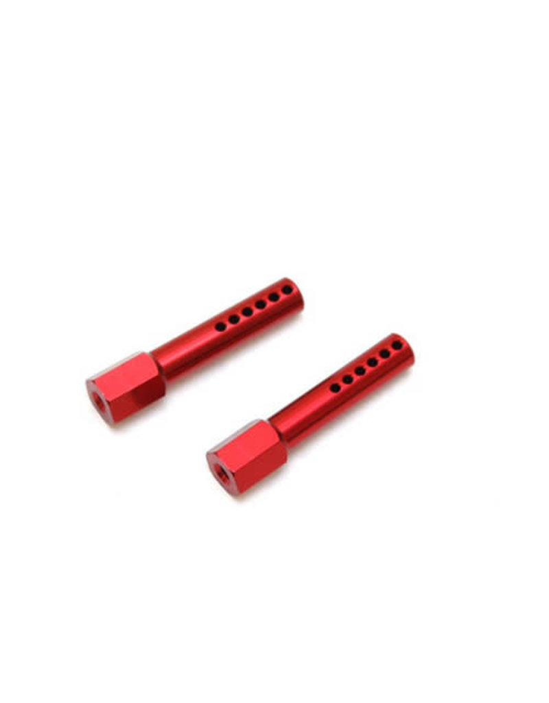 STRC SPTST1914R ALUMINUM FRONT BODY POSTS FOR TRAXXAS SLASH, RUSTER 2WD: RED (2)