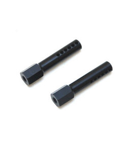 STRC SPTST1914BK ALUMINUM FRONT BODY POSTS FOR TRAXXAS SLASH, RUSTER 2WD: BLACK (2)