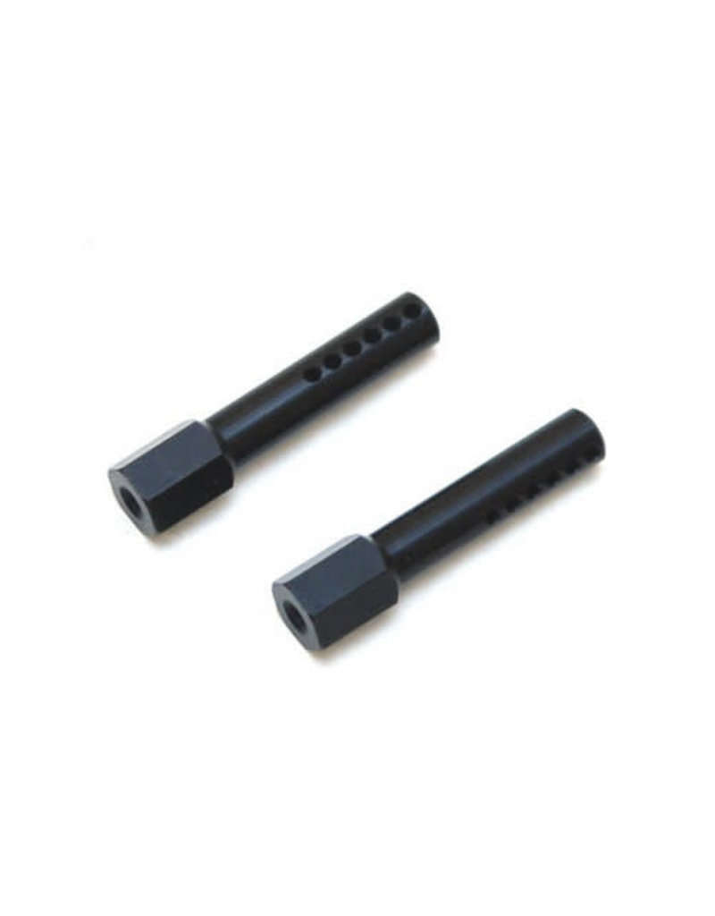 STRC SPTST1914BK ALUMINUM FRONT BODY POSTS FOR TRAXXAS SLASH, RUSTER 2WD: BLACK (2)