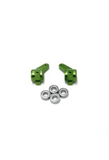 STRC SPTST3636G ALUMINUM FRONT STEERING KNUCKLES FOR TRAXXAS 2WD: GREEN (2)