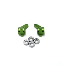 STRC SPTST3636G ALUMINUM FRONT STEERING KNUCKLES FOR TRAXXAS 2WD: GREEN (2)