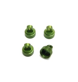 STRC SPTST3767G ALUMINUM SHOCK CAPS FOR TRAXXAS 2WD: GREEN (4)