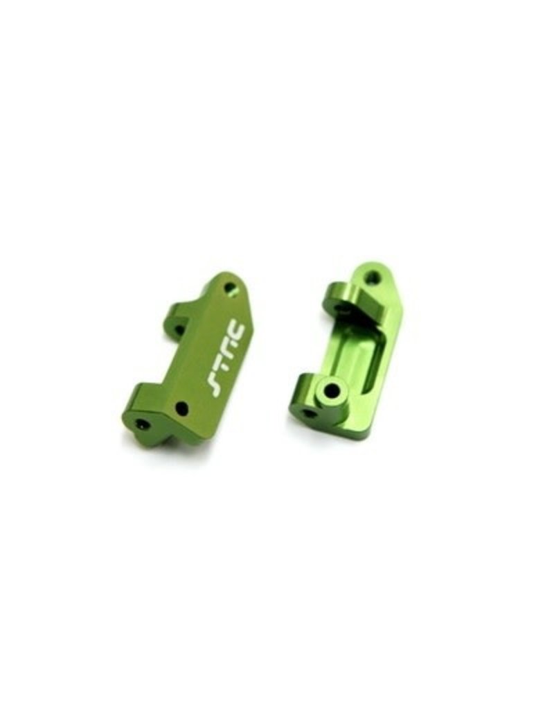 STRC SPTST3632G ALUMINUM CASTER BLOCKS FOR TRAXXAS 2WD: GREEN (2)