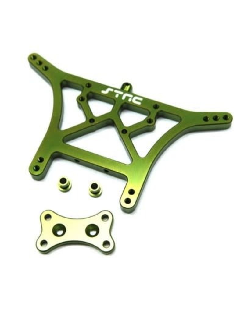 STRC SPTST3638G ALUMINUM REAR SHOCK TOWER FOR TRAXXAS 2WD: GREEN