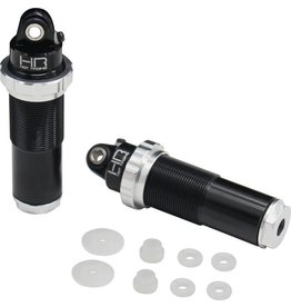HOT RACING HRAATF155AF08 ALUMINUM THREADED FRONT BLEEDER SHOCK BODIES FOR ARRMA 1/10 4X4 (2)