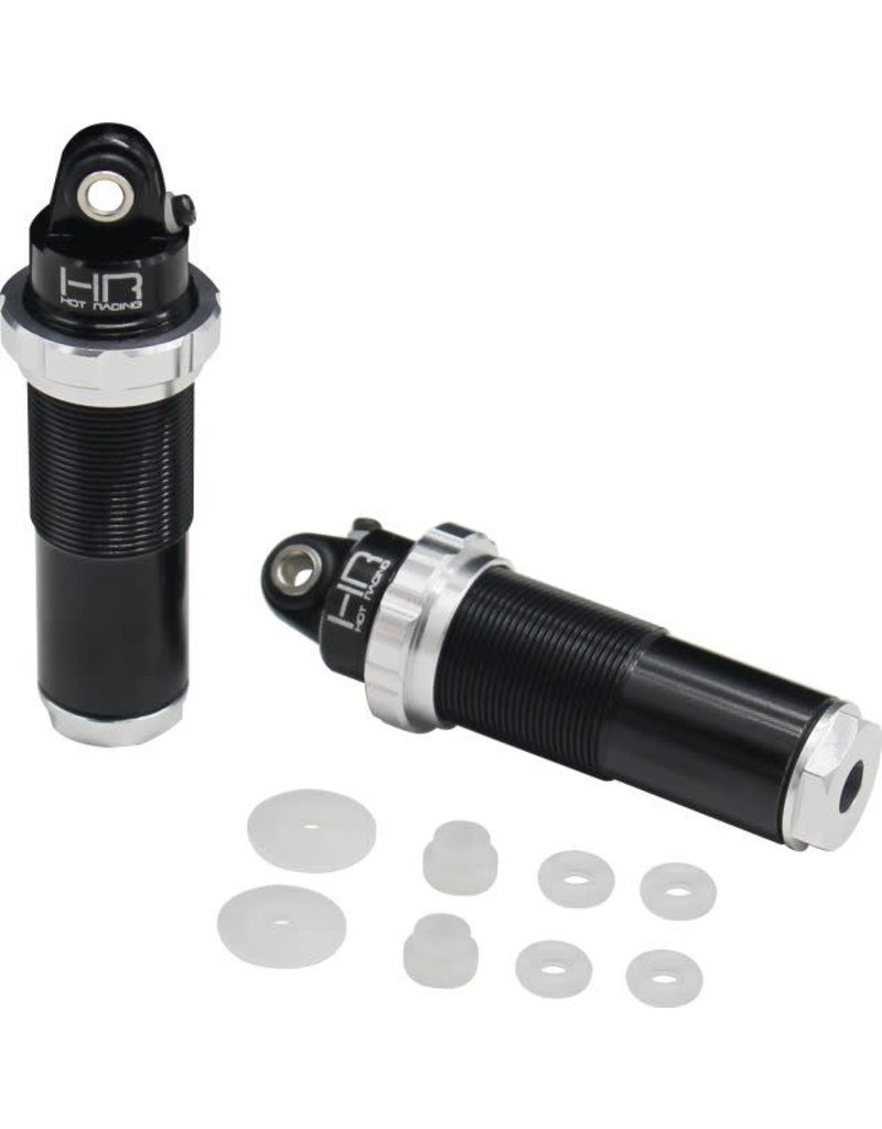 HOT RACING HRAATF155AF08 ALUMINUM THREADED FRONT BLEEDER SHOCK BODIES FOR ARRMA 1/10 4X4 (2)
