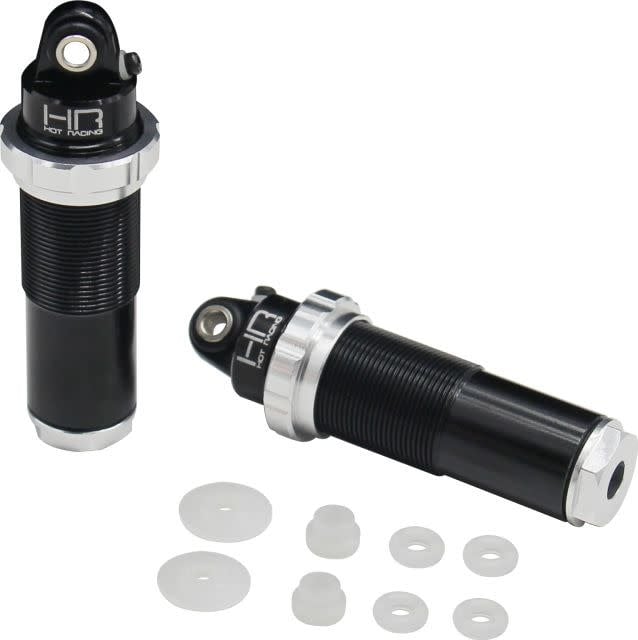 HRAATF155AF08 ALUMINUM THREADED FRONT BLEEDER SHOCK BODIES FOR ARRMA 1/10 4X4 (2)
