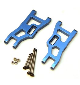 STRC SPTST3631XB ALUMINUM FRONT A-ARMS WITH PINS FOR TRAXXAS SLASH, STAMPEDE, RUSTLER: BLUE (2)