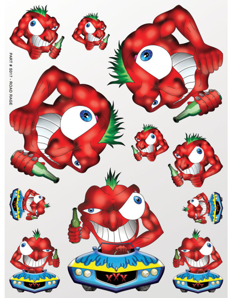 XXX MAIN RACING XXXS017 ROAD RAGE STICKER SHEET