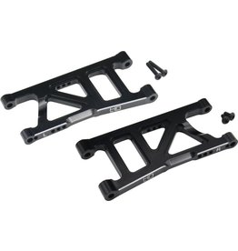 HOT RACING HRAATF5601 ALUMINUM LOWER REAR SUSPENSION ARMS FOR ARRMA 1/10 4X4 (2)