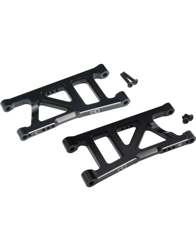 HOT RACING HRAATF5601 ALUMINUM LOWER REAR SUSPENSION ARMS FOR ARRMA 1/10 4X4 (2)