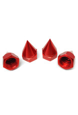 ROVAN RC RV95244R LT-SLT ENCLOSED POINTED CNC BAJA ALUMINUM WHEEL NUTS (4): RED