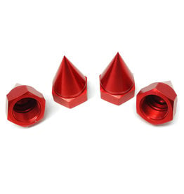 ROVAN RC RV95244R LT-SLT ENCLOSED POINTED CNC BAJA ALUMINUM WHEEL NUTS (4): RED