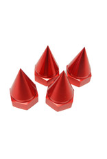 ROVAN RC RV95244R LT-SLT ENCLOSED POINTED CNC BAJA ALUMINUM WHEEL NUTS (4): RED