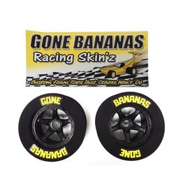 GONE BANANAS RACING GB001 GONE BANANAS RACING SKINZ FOAM DRAG WHEELS & TIRES (SET OF 2)