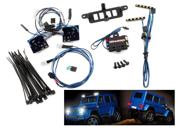 TRA8899 LED LIGHT SET (CONTAINS HEADLIGHTS, TAIL LIGHTS, ROOF LIGHTS, AND DISTRIBUTION BLOCK) (FITS #8811 OR #8825 BODY, REQUIRES #8028 POWER SUPPLY)