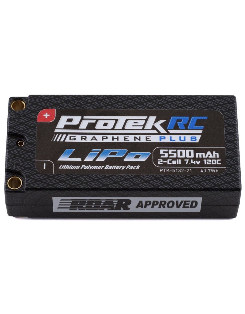 PROTEK RC PTK-5132-21 2S LIPO 7.4V 5500MAH 150C GRAPHENE HARDCASE BATTERY: 5MM