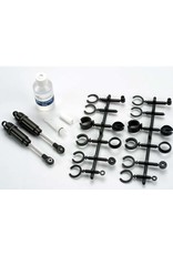 TRAXXAS TRA2660 BIG BORE SHOCKS (LONG) (HARD-ANODIZED & PTFE-COATED T6 ALUMINUM)  (ASSEMBLED WITH TIN SHAFTS) W/O SPRINGS (FRONT) (2)