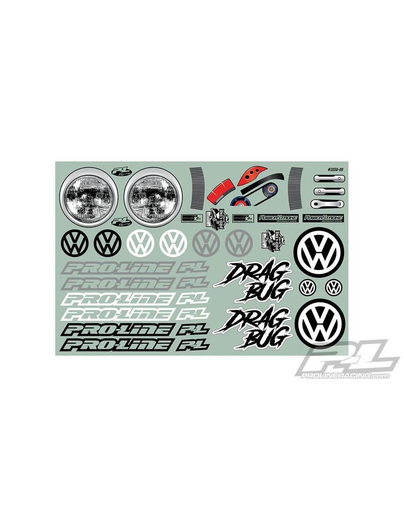 PROLINE RACING PRO355800 VOLKSWAGEN DRAG BUG BODY: CLEAR