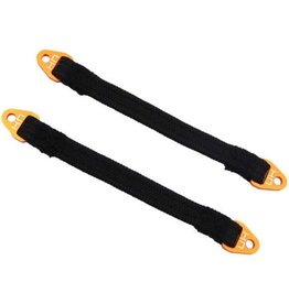 HOT RACING HRASLS100T0303 100MM SUSPENSION TRAVEL LIMIT STRAPS: ORANGE (2)