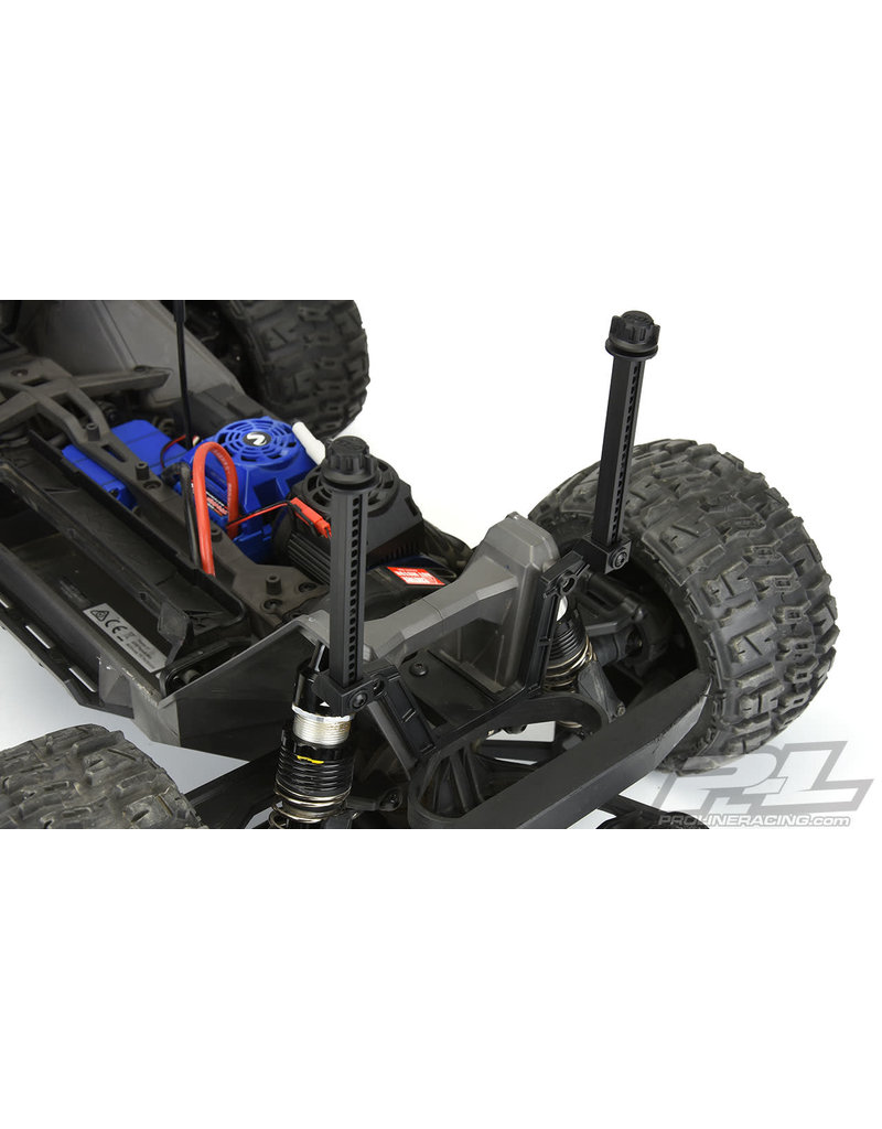 PROLINE RACING PRO637000 EXTENDED FRONT AND REAR BODY MOUNT: (TRAXXAS MAXX)