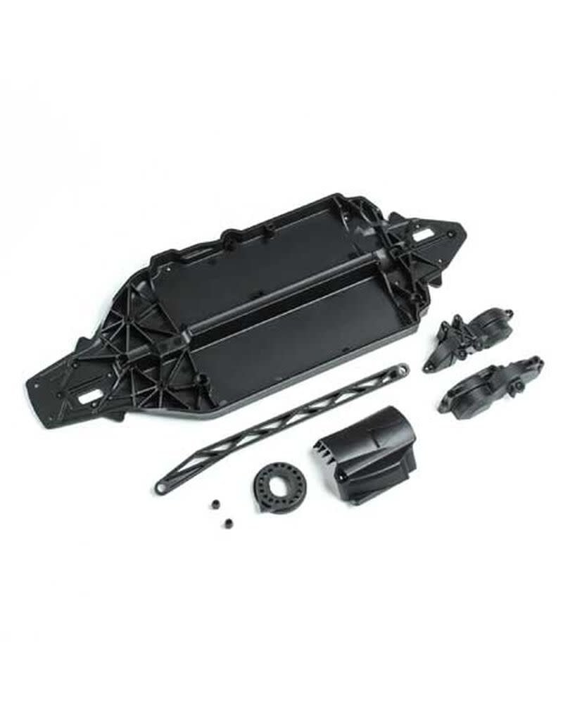 LOSI LOS232066 CHASSIS, GEAR COVER, HEAT SHIEL: V100