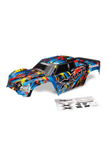 TRAXXAS TRA7711T BODY, X-MAXX ,  (PAINTED, DECALS APPLIED) (ASSEMBLED WITH TAILGATE PROTECTOR): ROCK N' ROLL