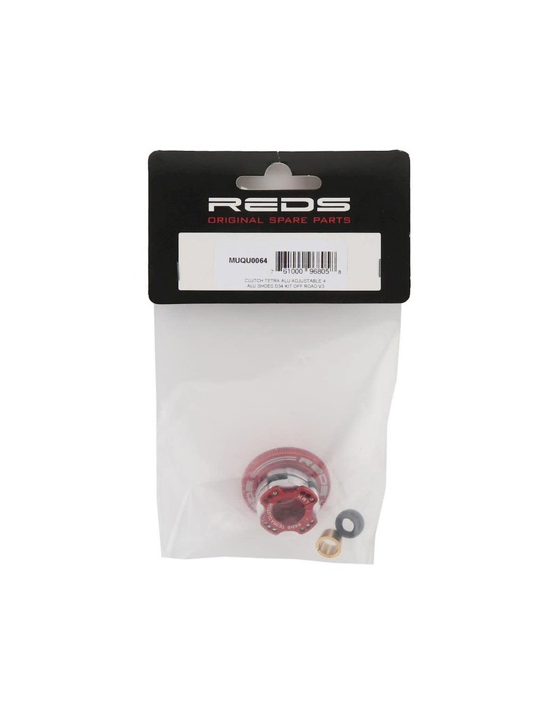 REDS RACING REDMUQU0064 34MM "TETRA" V3 OFF-ROAD ADJUSTABLE 4-SHOE CLUTCH SYSTEM