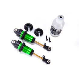 TRAXXAS TRA7461G SHOCKS, GTR LONG GREEN-ANODIZED, PTFE-COATED BODIES WITH TIN SHAFTS (FULLY ASSEMBLED, WITHOUT SPRINGS) (2)(2)