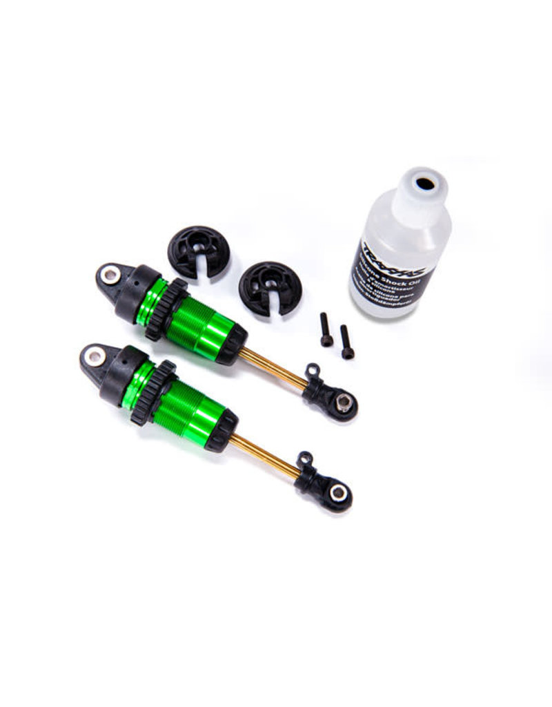 TRAXXAS TRA7461G SHOCKS, GTR LONG GREEN-ANODIZED, PTFE-COATED BODIES WITH TIN SHAFTS (FULLY ASSEMBLED, WITHOUT SPRINGS) (2)(2)