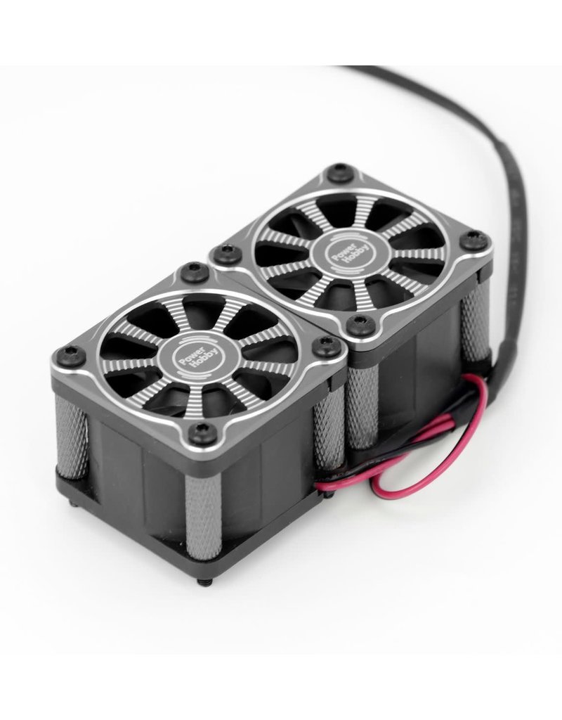 POWER HOBBY PHBPHF116BLACK TWISTER TWIN DUAL 40MM FAN