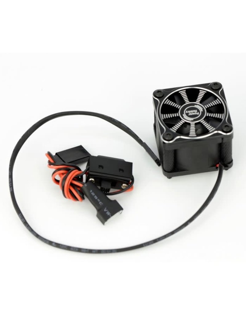 POWER HOBBY PHBPHF118BLACK TWISTER SINGLE FAN FOR 1/10&1/8 MOTOR