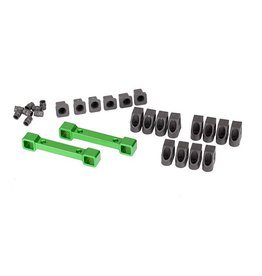 TRAXXAS TRA8334G MOUNTS, SUSPENSION ARMS, ALUMINUM (GREEN-ANODIZED) (FRONT & REAR)/ HINGE PIN RETAINERS (12)/ INSERTS (6)