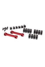TRAXXAS TRA8334R MOUNTS, SUSPENSION ARMS, ALUMINUM (RED-ANODIZED) (FRONT & REAR)/ HINGE PIN RETAINERS (12)/ INSERTS (6)