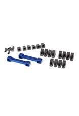 TRAXXAS TRA8334X MOUNTS, SUSPENSION ARMS, ALUMINUM (BLUE-ANODIZED) (FRONT & REAR)/ HINGE PIN RETAINERS (12)/ INSERTS (6)