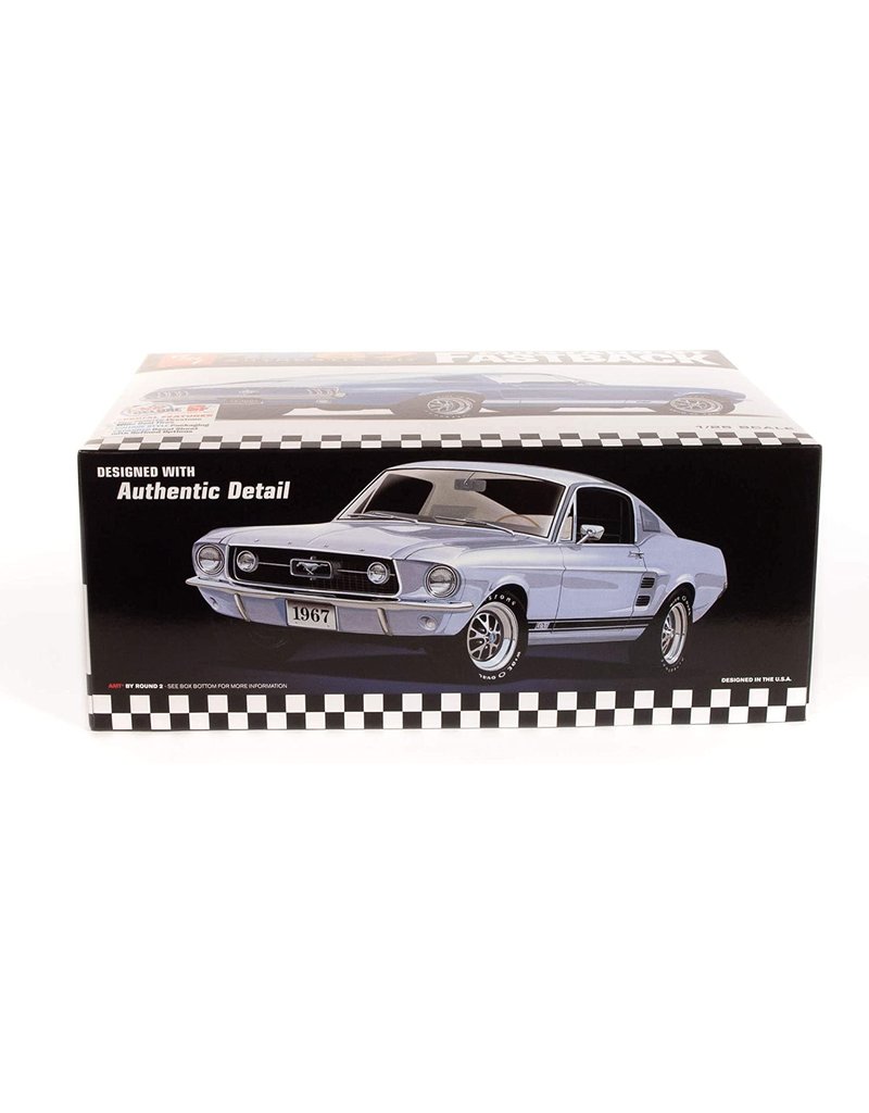 AMT AMT1241 1/25 1967 FORD MUSTANG GT FASTBACK PLASTIC MODEL KIT