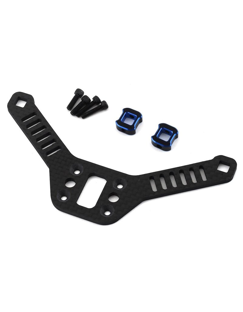 DRAG RACE CONCEPTS DRC-418-0002 DR10 CARBON FIBER REAR BODY MOUNT KIT 24MM EXTENDED: BLUE