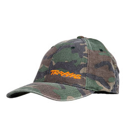 TRAXXAS TRA1187 CLASSIC HAT CAMO GREEN ADULT HAT. 98% COTTON 2% SPANDEX