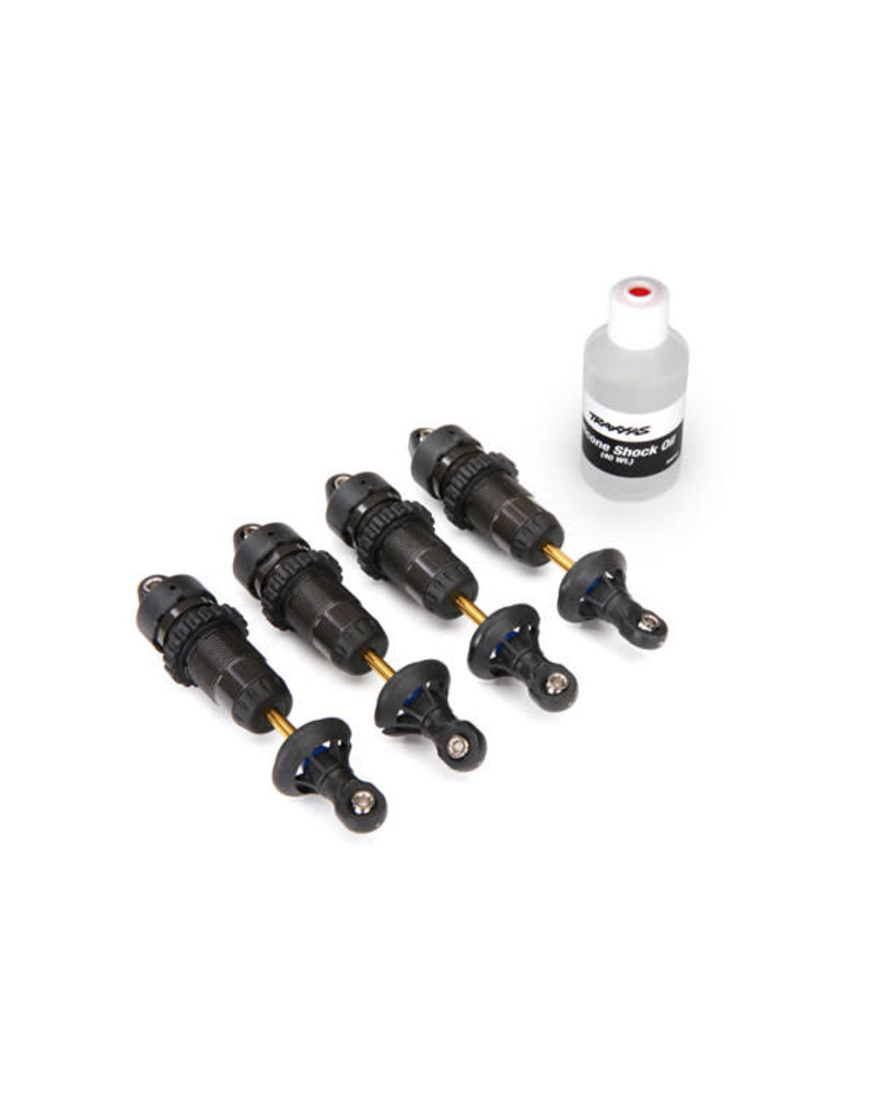 TRAXXAS TRA5460X SHOCKS, GTR HARD-ANODIZED, PTFE-COATED ALUMINUM BODIES WITH TIN SHAFTS (FULLY ASSEMBLED W/O SPRINGS) (4)