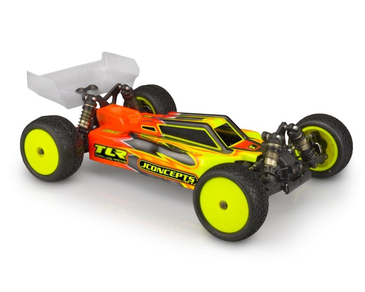 JCO0414 JCONCEPTS 22X-4 "F2" 1/10 BUGGY BODY W/S-TYPE WING (CLEAR)