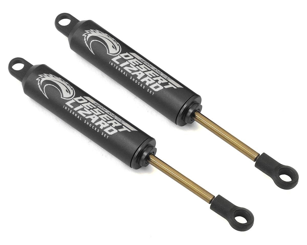 YEA-DDL-100BK YEAH RACING 100MM DESERT LIZARD TWO STAGE INTERNAL SPRING SHOCK (2) (BLACK)