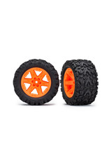 TRAXXAS TRA6773A TIRES & WHEELS, ASSEMBLED, GLUED (2.8') (RXT ORANGE WHEELS, TALON EXTREME TIRES, FOAM INSERTS) (4WD ELECTRIC FRONT/REAR, 2WD ELECTRIC FRONT ONLY) (2) (TSM RATED)