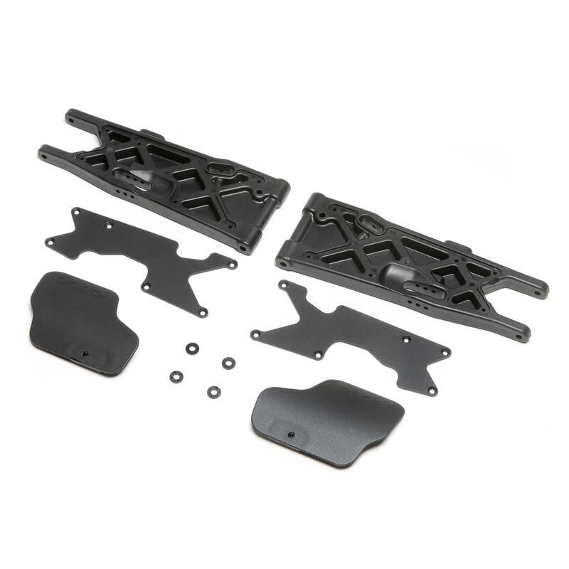 TLR244070 REAR ARMS, MUD GUARDS, INSERTS (2): 8XT