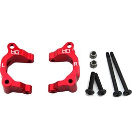 HOT RACING HRAARM1902 ALUMINUM CASTER RED W/ KING PINS FOR ARRMA 2WD