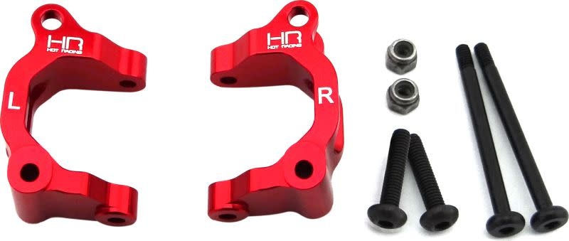 HRAARM1902 ALUMINUM CASTER RED W/ KING PINS FOR ARRMA 2WD