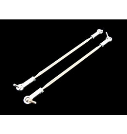 ROVAN RC RV8545102S MAX 5T TS CNC ALLOY/STEEL STEERING TURNBUCKLE LINKS, SILVER ALUMINUM ENDS SKU